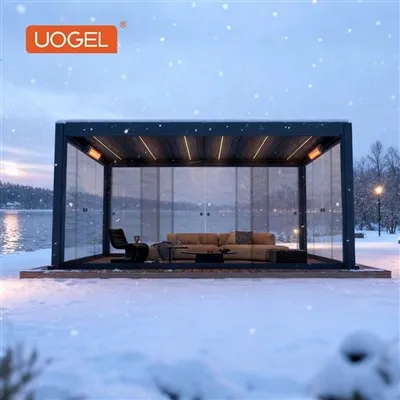 Pergola con persiane pe elemento esterno